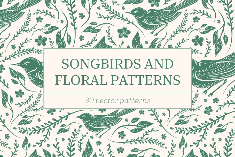 Download Songbirds and Floral patterns