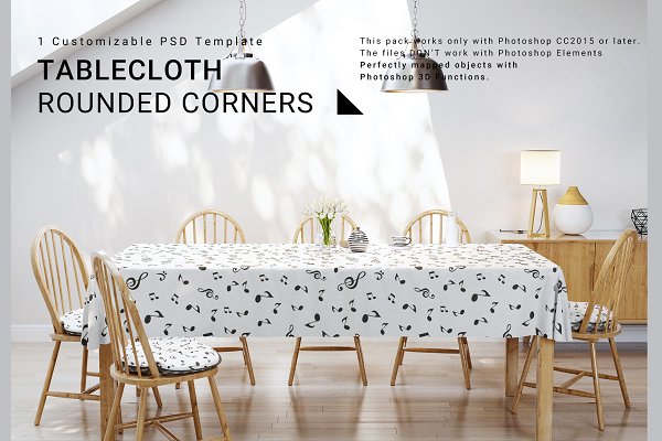Download Tablecloth with Rounded Corners Set