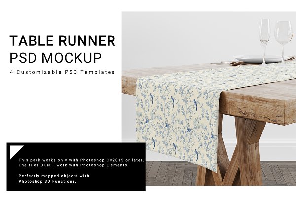 Download Table Runner Mockup Set