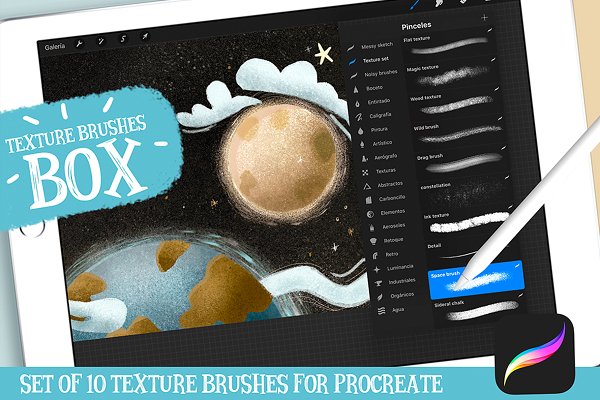 Download Procreate Texture Brushes Box