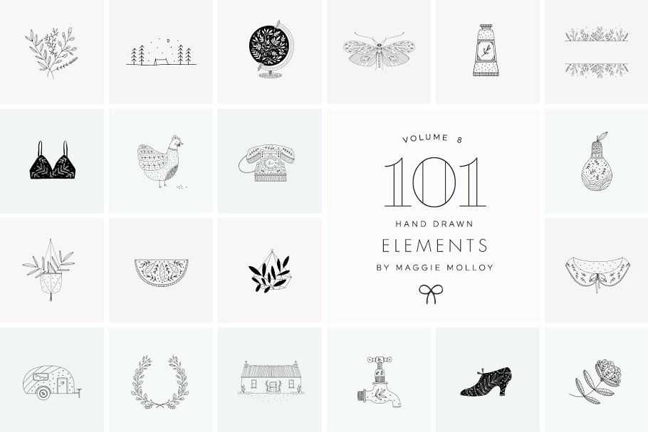 Download PNG 101 Hand Drawn Logo Elements