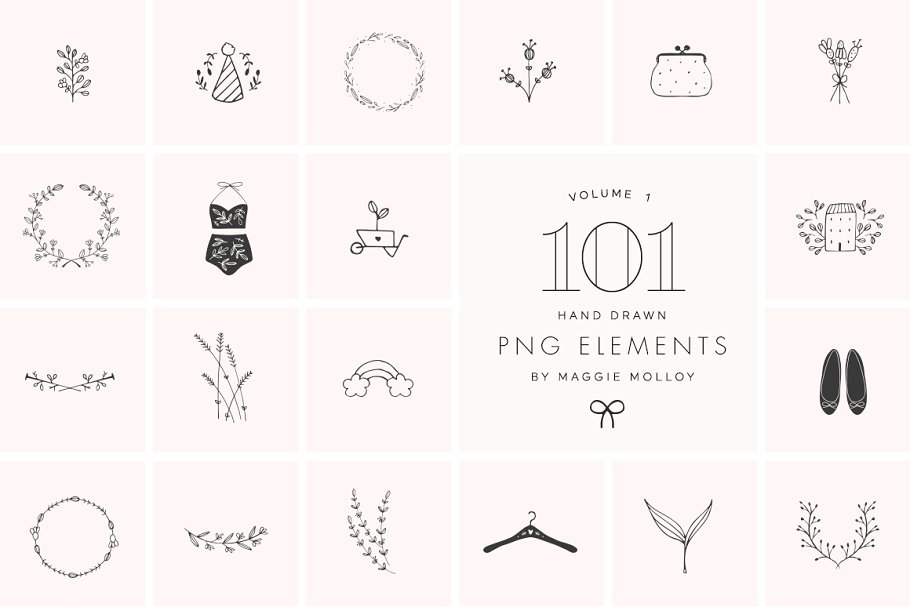 Download PNG 101 Hand Drawn Logo Elements