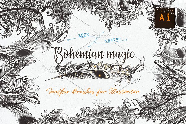 Download Bohemian magic. Illustrator brushes