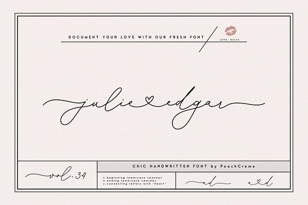 Download julie edgar//lovely handwritten font