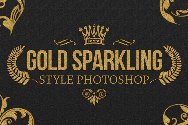 Download 36 Gold Sparkling Style Photoshop