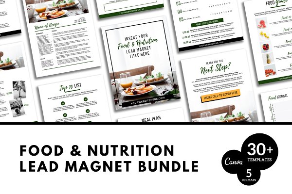 Download Canva Lead Magnet Food and Nutrition