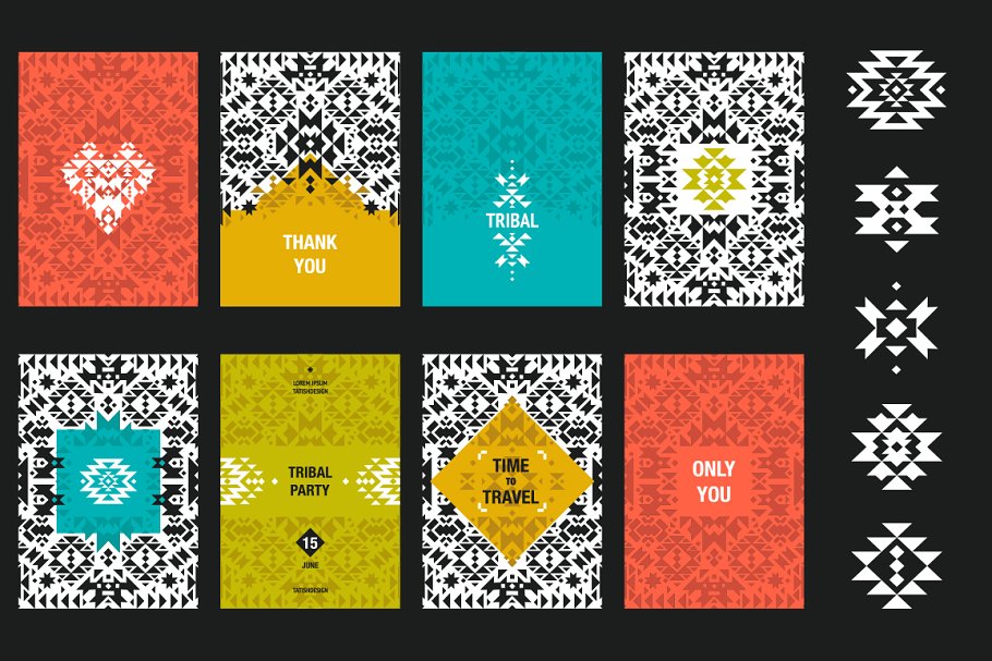 Download 8 Geometric cards+patterns