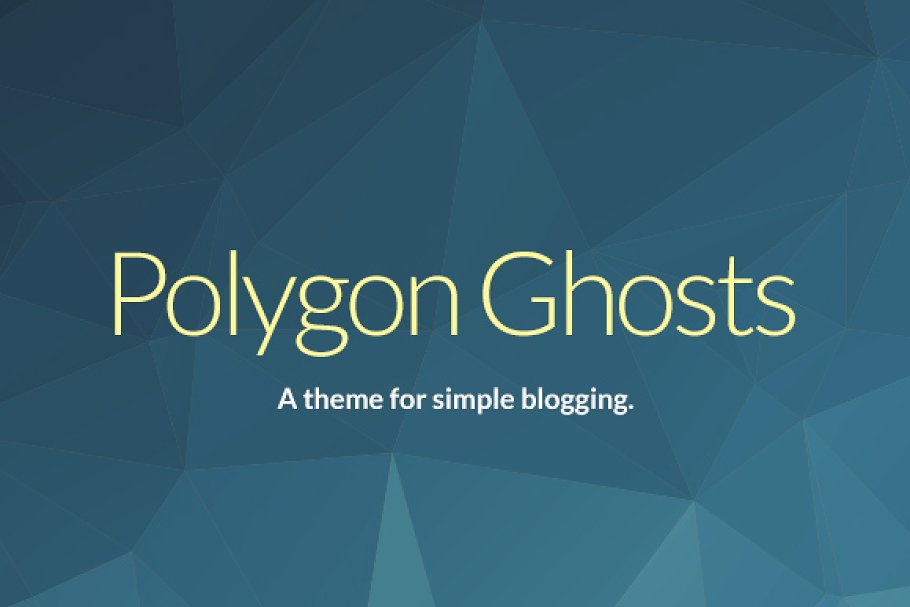 Download Poly - Simple Responsive Ghost Theme
