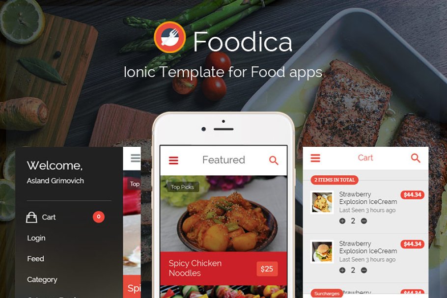 Download Foodica: Ionic Food app theme
