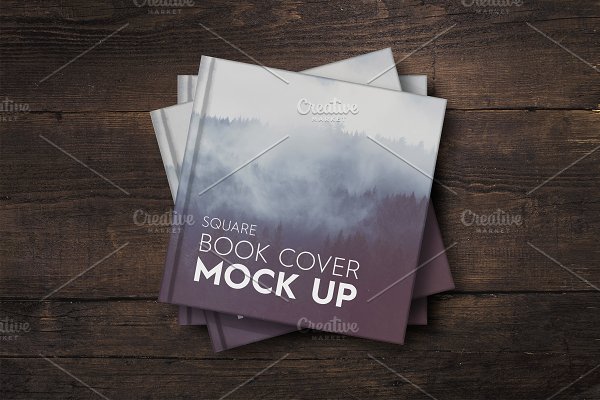 Download SALE - Square Book Cover Mockup