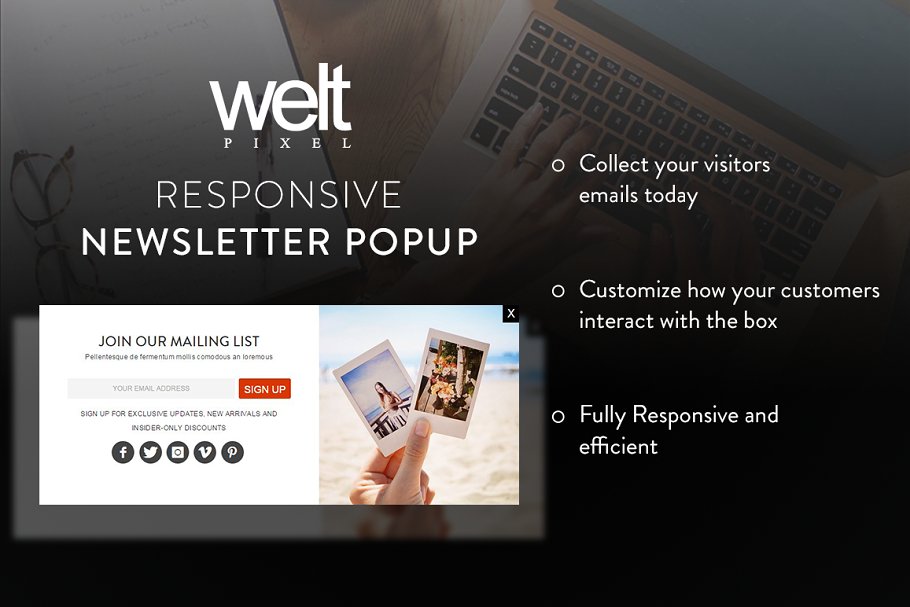 Download Newsletter Popup by WeltPixel