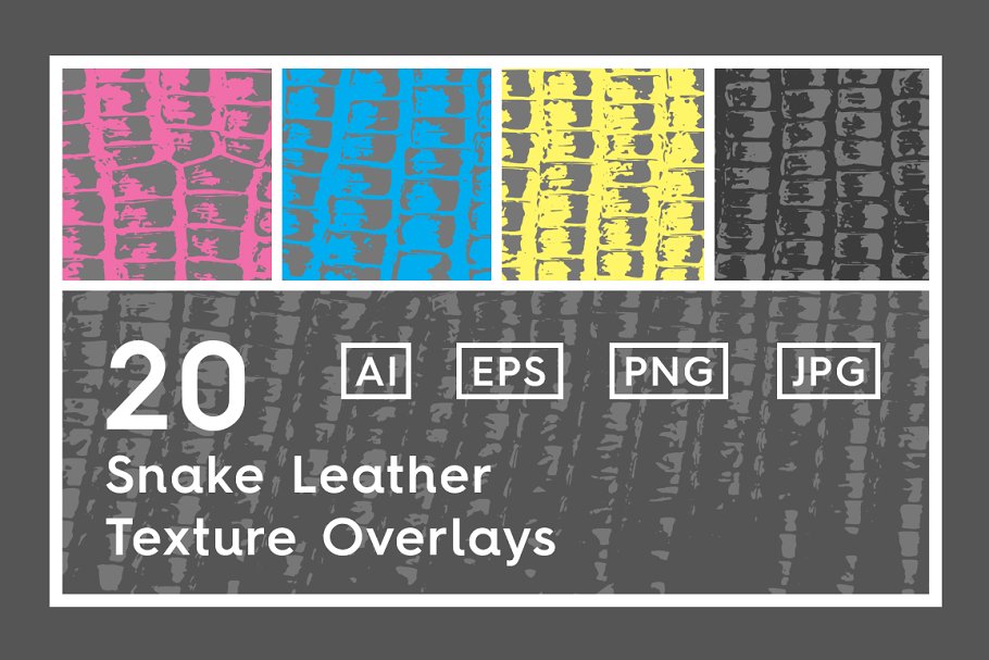 Download 20 Snake Leather Texture Overlays