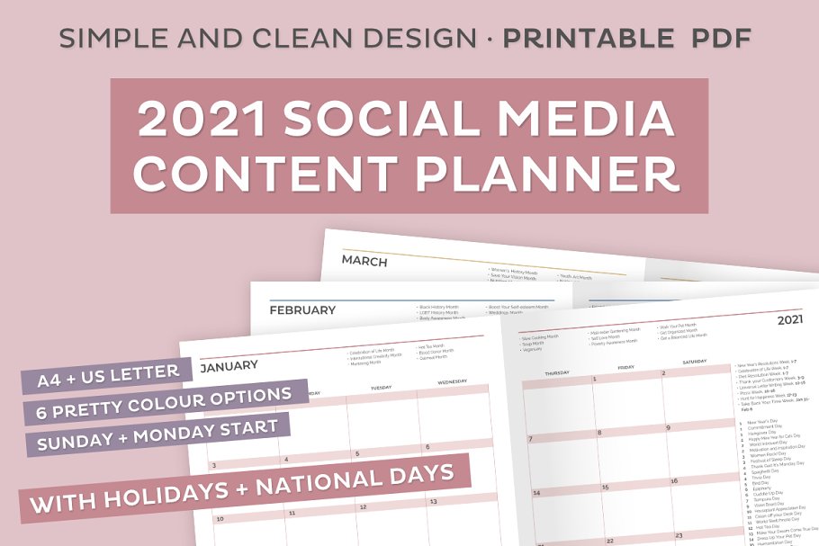 Download 2021 Social Media Content Planner