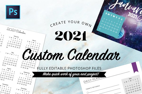 Download 2021 Fully Editable Calendar Kit