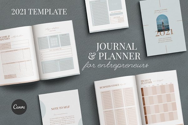 Download 2021 Journal Planner Canva Template