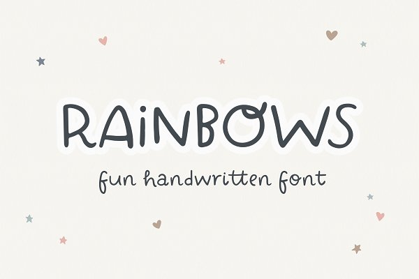 Download Rainbows | fun handwritten font