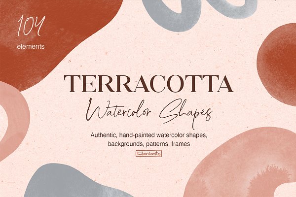 Download Terracotta Watercolor Shapes
