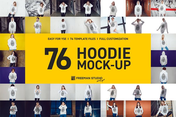 Download 76 Hoodie Mock-Up Set