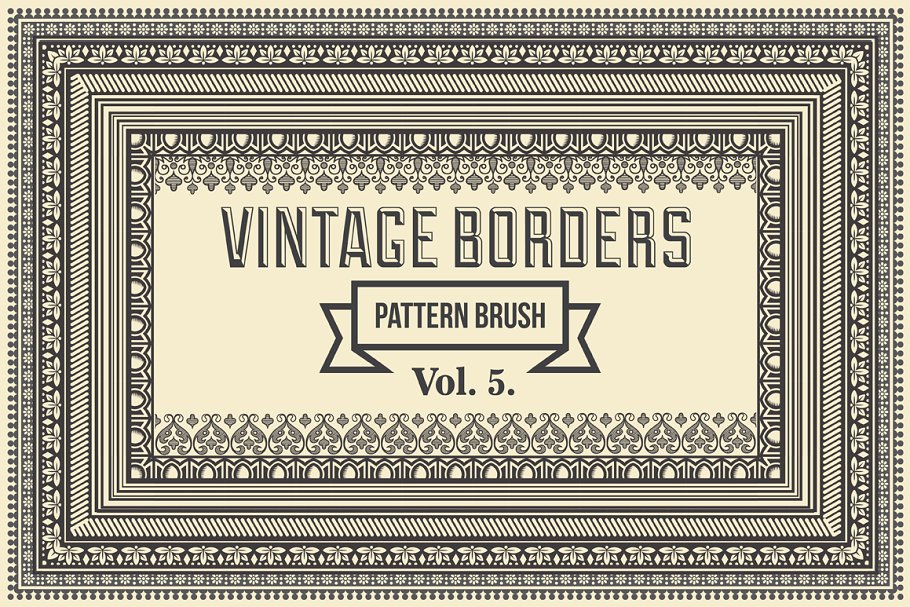 Download Vintage Borders Pattern Brushes 5