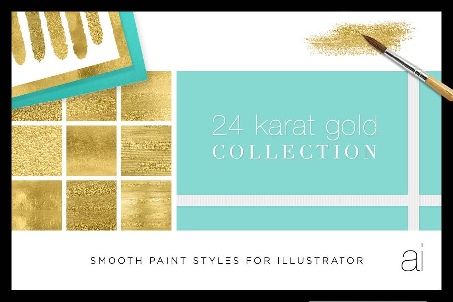 Download Liquid Gold Paint Textures+Styles Ai