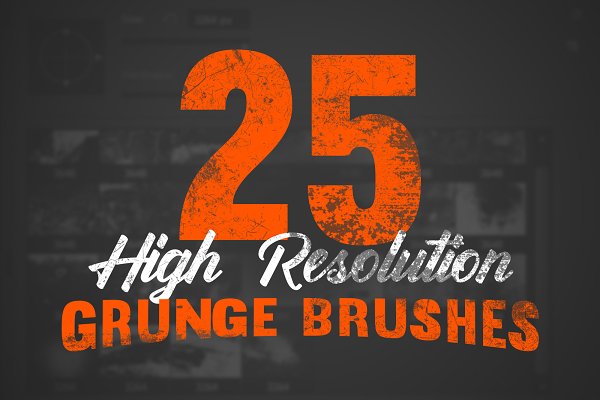 Download 25 High Resolution Grunge Brushes