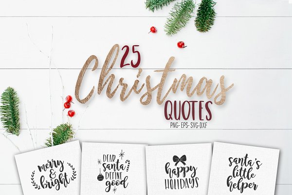 Download Christmas SVG quotes and overlays