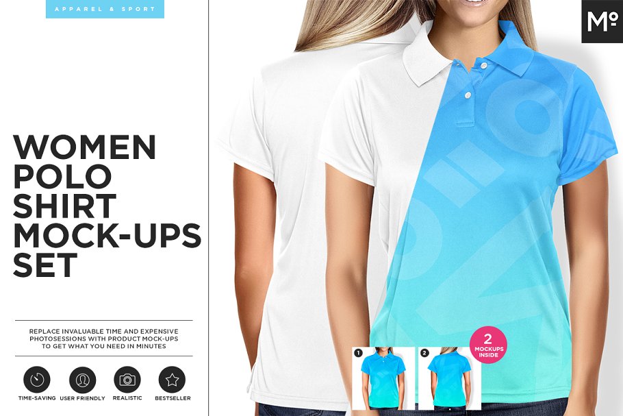 Download Women Polo Shirt Mock-up