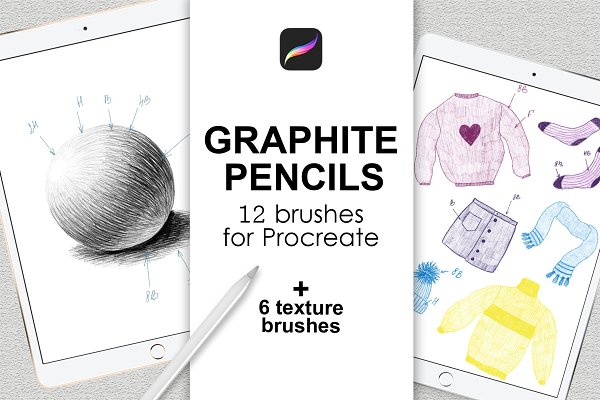 Download Graphite pencils procreate brushes