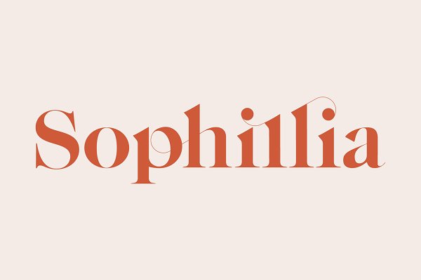 Download Sophillia - Ligature Serif Font