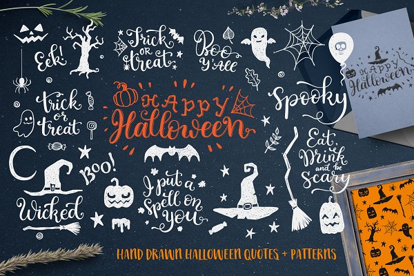Download Happy halloween overlays + patterns