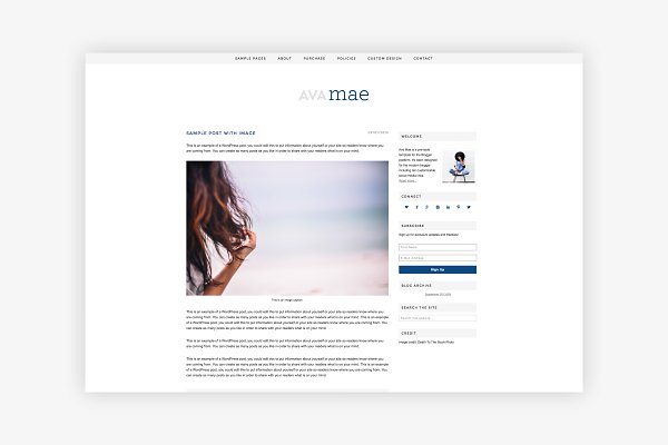 Download Ava Mae - WordPress Bog Theme