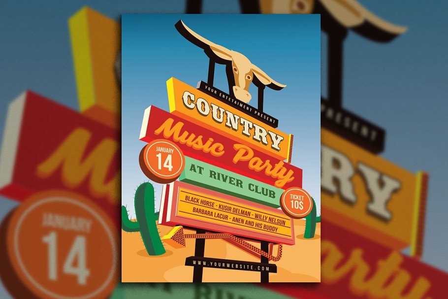 Download Country Music Event Street Sign
