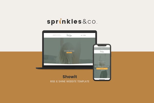 Download Showit website template Rise & Shine