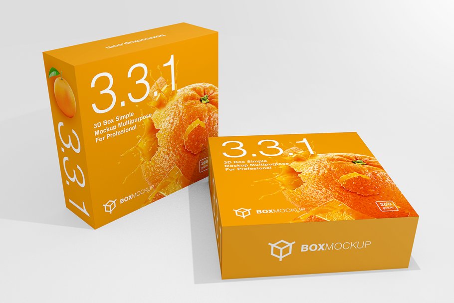 Download 3.3.1 Simple 3D Box Mockup