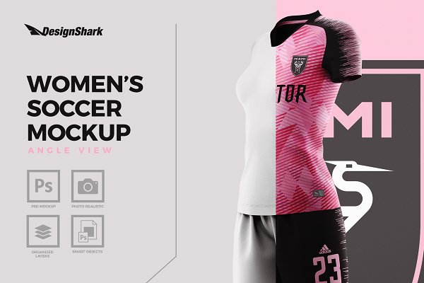 Download Women's Soccer Kit Mockup - Angle