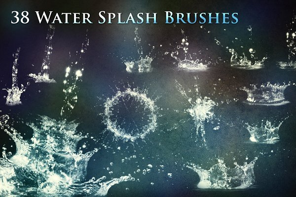 Download 38 Water Splash Brushes