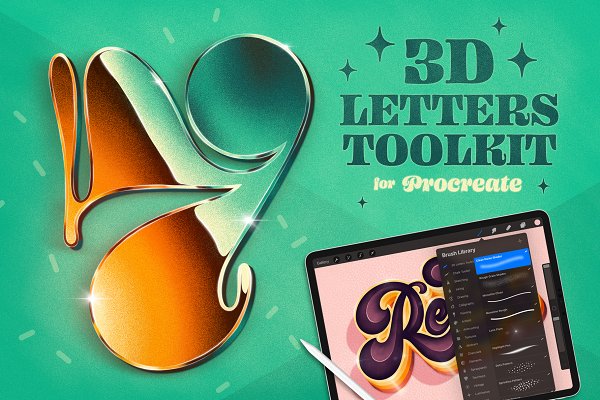 Download 3D Letters Toolkit for Procreate