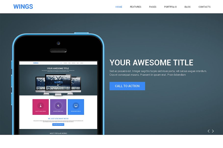 Download Wings Bootstrap Responsive Theme