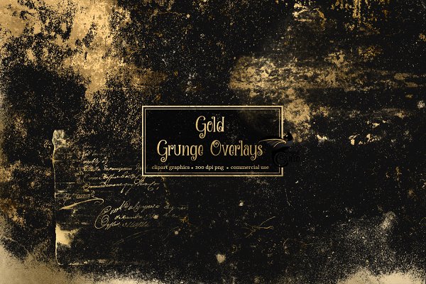 Download Gold Grunge Overlays