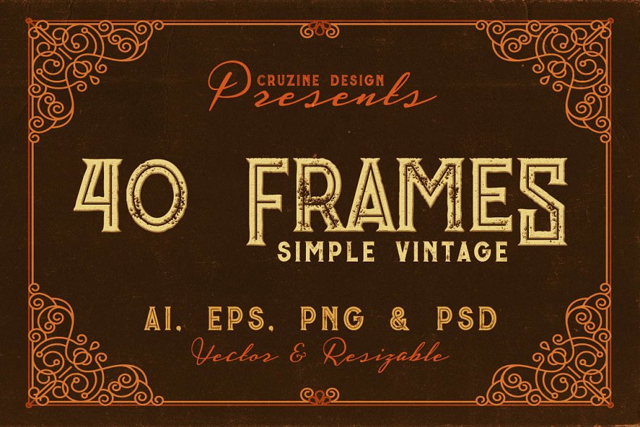 Download 40 Vintage Frames