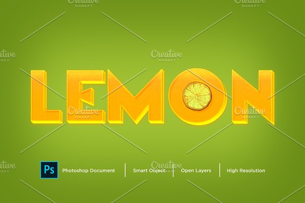 Download Lemon Text Effect & Layer Style