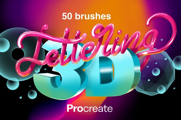 Download Procreate 3D Lettering Bundle