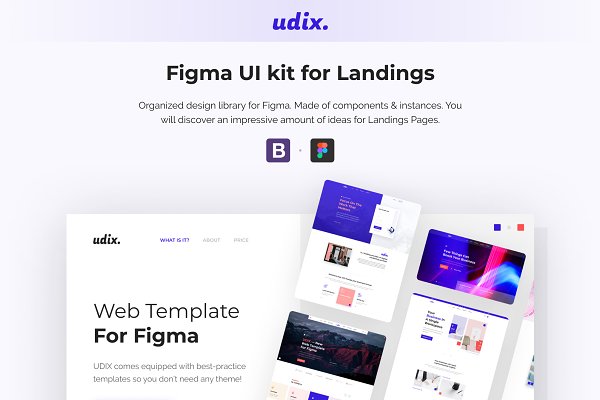 Download uDix — Figma UI Kit for Landings