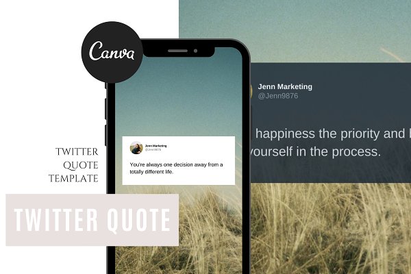 Download Twitter Quote Template For Canva