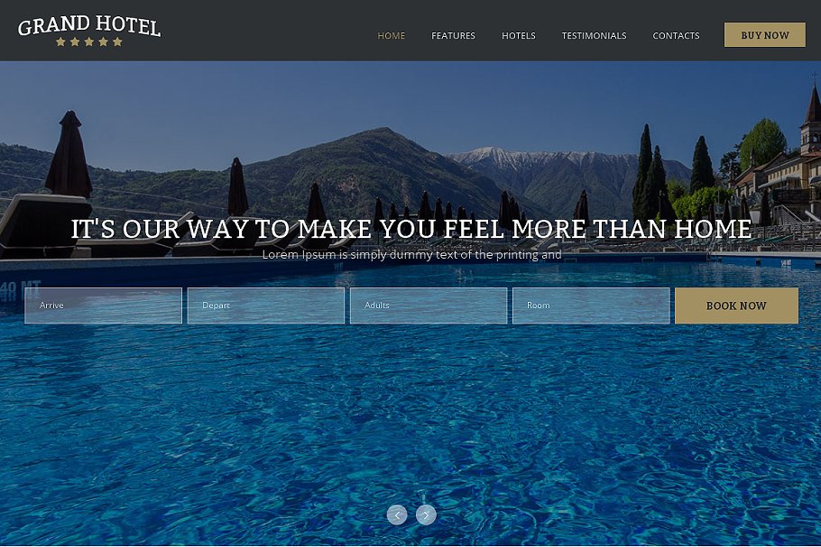 Download Grand Hotel One Page Theme