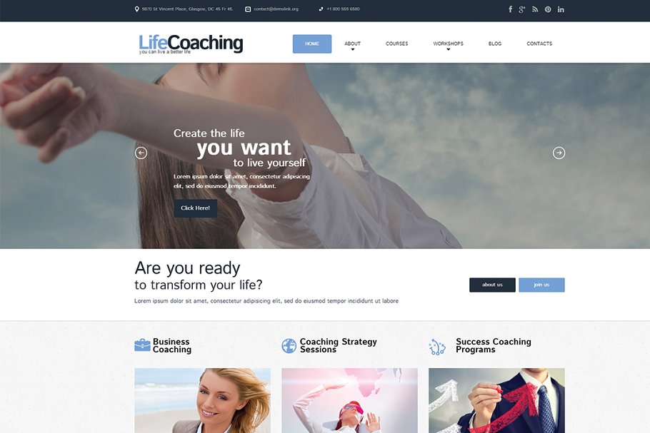 Download Life Coach - WordPress Theme