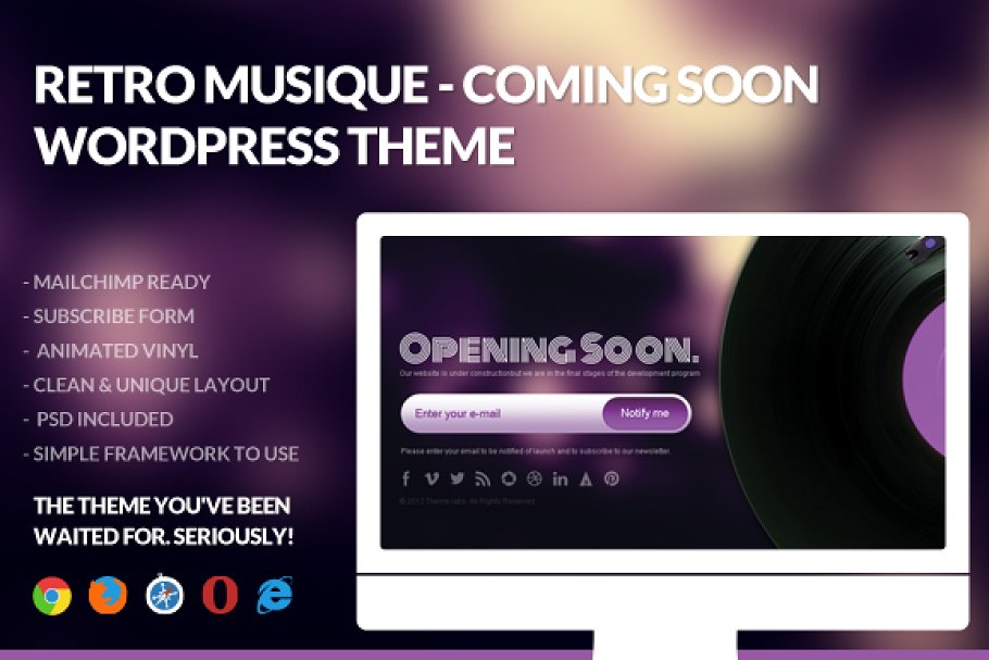 Download Retro Musique - Coming Soon Wordpres