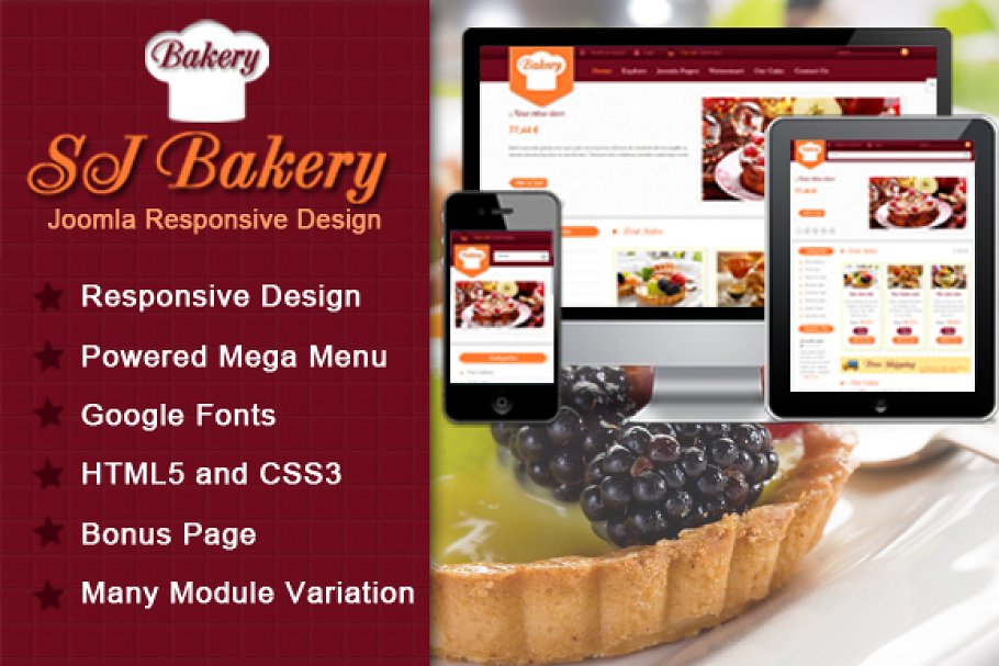 Download SJ Bakery - Best template for food