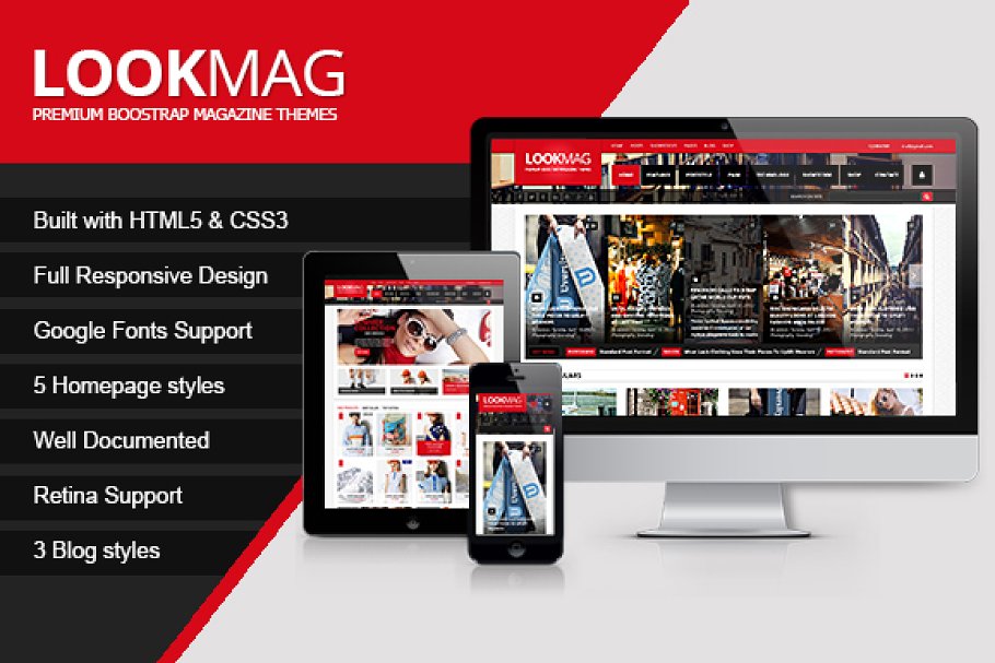 Download LookMag HTML5 Magazine Template