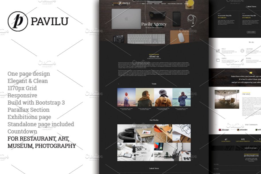 Download Pavilu - One Page MultiPurpose theme